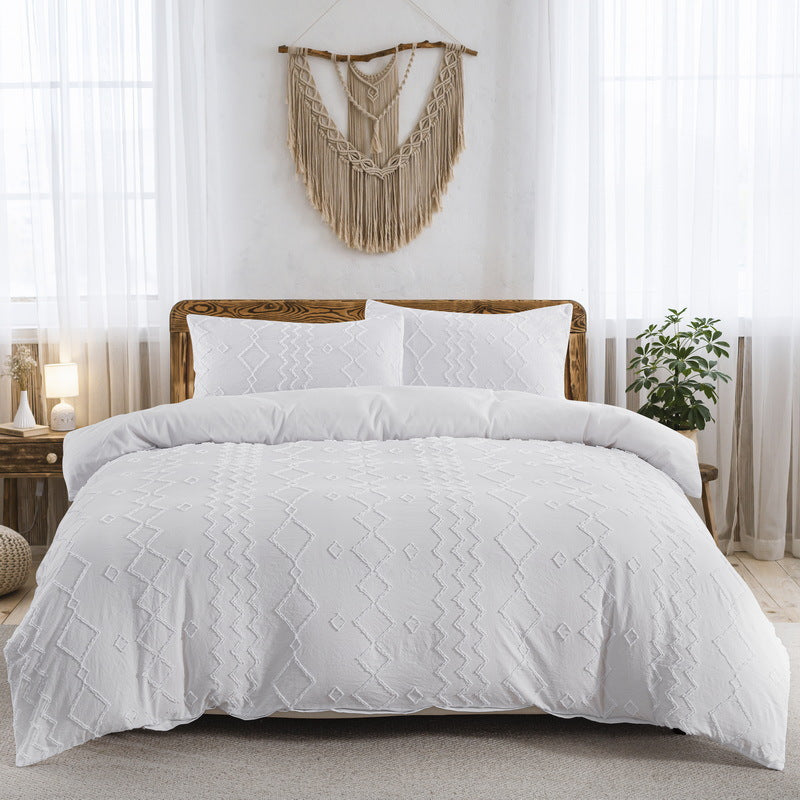 Floral Diamond Wave Quilt Cover Home Textiles Bedding