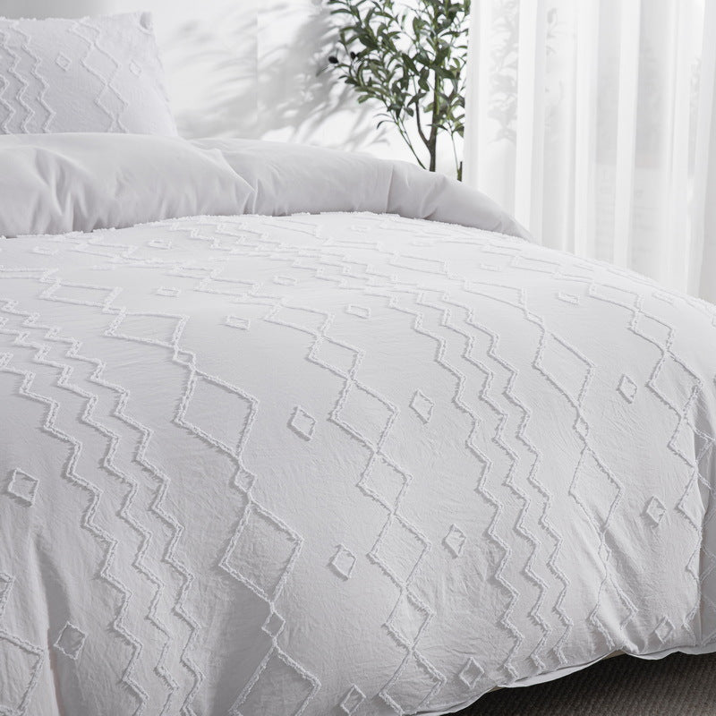 Floral Diamond Wave Quilt Cover Home Textiles Bedding