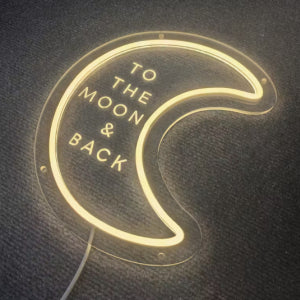 Creative Home Moon-shaped Neon Decorative Lights