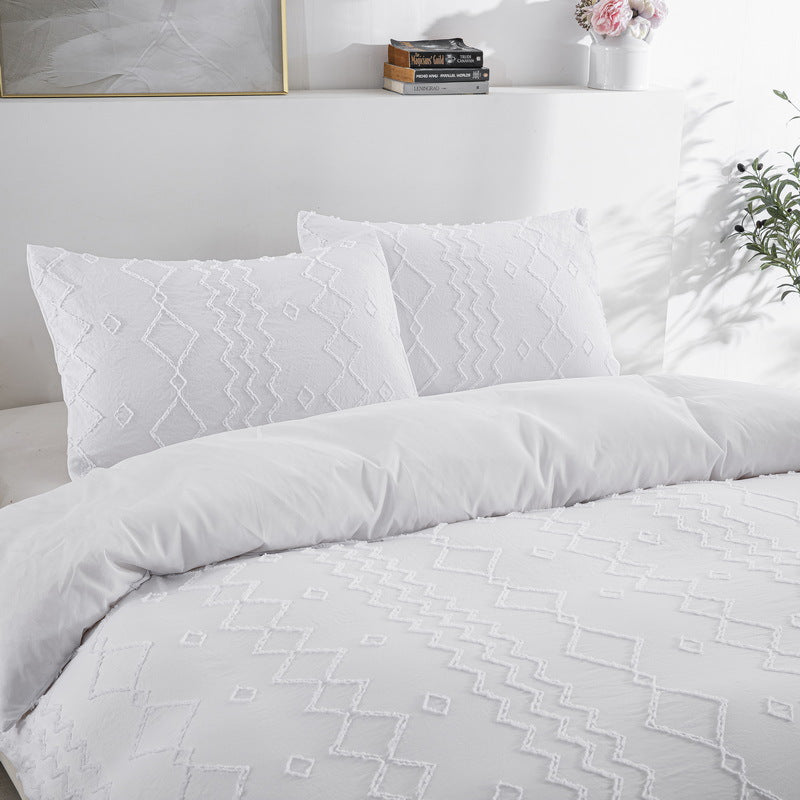 Floral Diamond Wave Quilt Cover Home Textiles Bedding