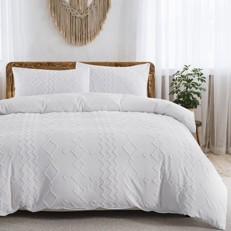 Floral Diamond Wave Quilt Cover Home Textiles Bedding