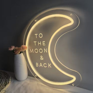Creative Home Moon-shaped Neon Decorative Lights