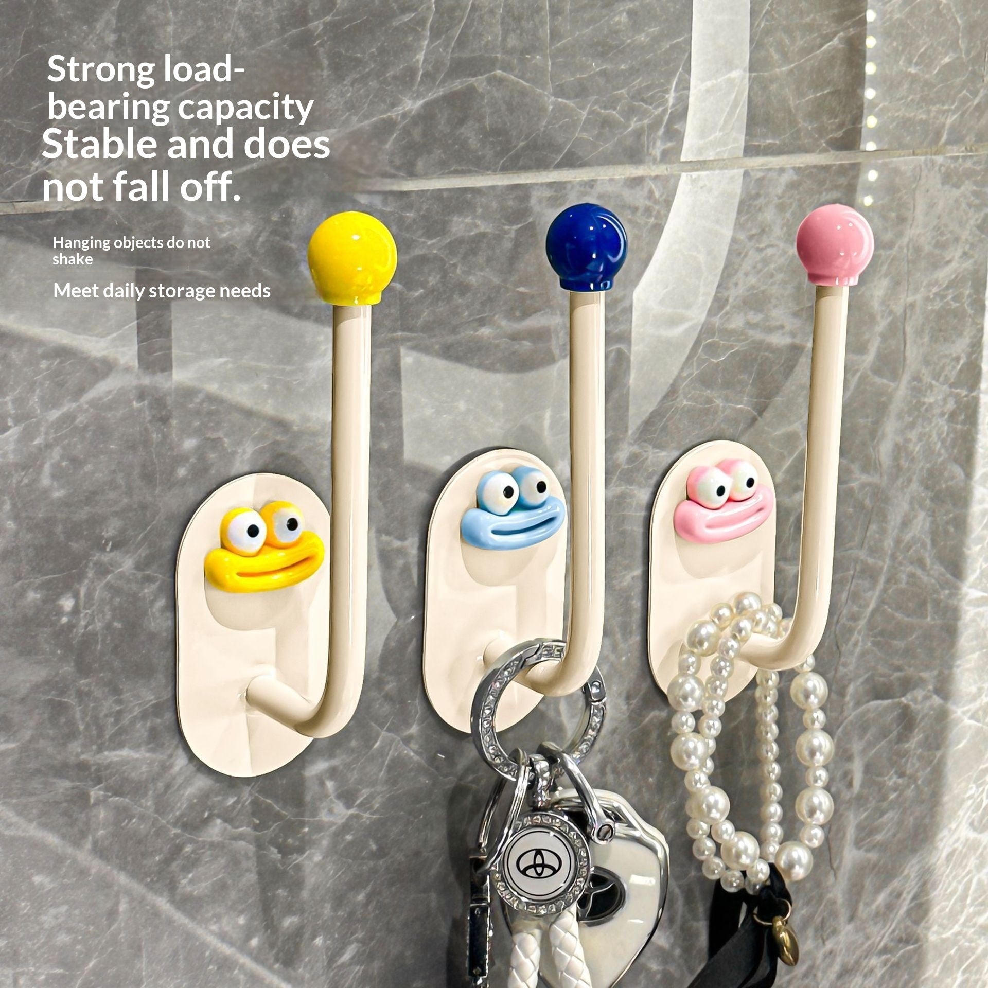 Bathroom Hair Tie Organizer, No-drill Wall Hook
